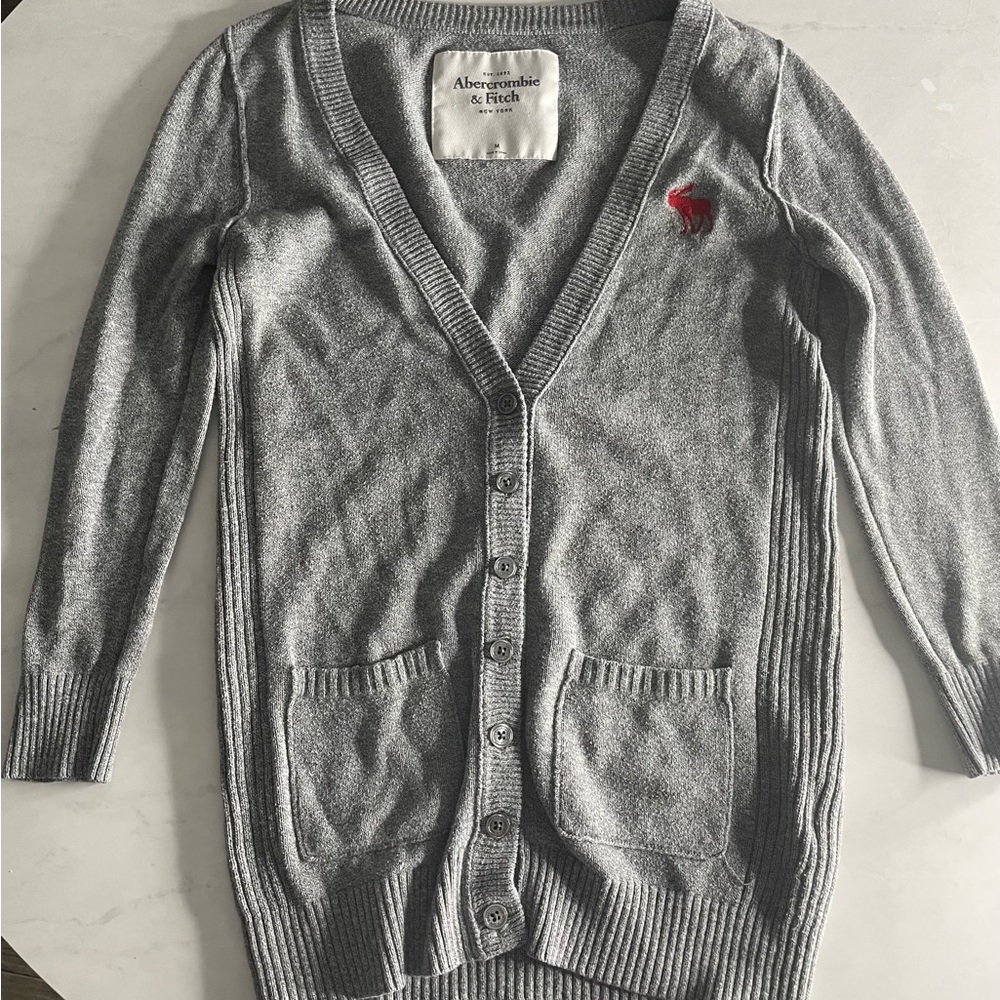 Medium Abercrombie & Fitch Cardigan Grey
